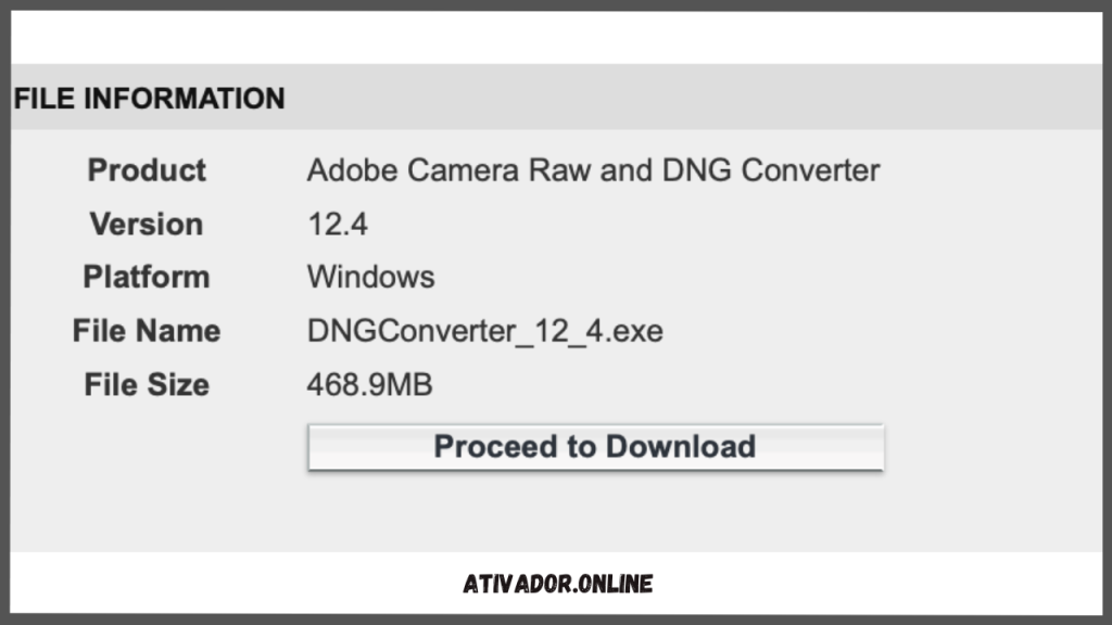Baixar Adobe DNG Converter